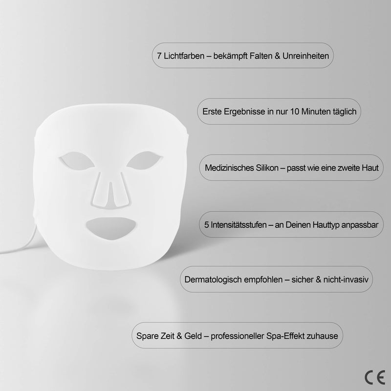 GLOW-PREMIUM LED MASKE FÜR STRAHLENDE HAUT + KOSTENLOSE MAKEUP-TASCHE